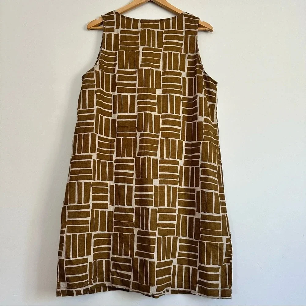 NWT Garnet Hill Minka Linen Dress Size: Large - Picture 3 of 5